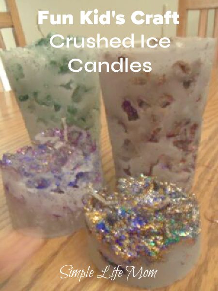 How to Make Crushed Ice Candles - Simple Life Mom